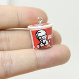 10Pcs Fast Food Resin Charm for DIY Jewelry Making