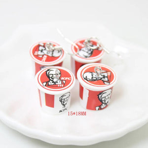 10Pcs Fast Food Resin Charm for DIY Jewelry Making
