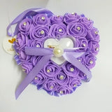 Romantic Wedding Jewelry Case Ring Bearer Pillow Holder Gift