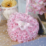 Romantic Wedding Jewelry Case Ring Bearer Pillow Holder Gift