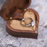 Wood Rings Jewelry Organizer Display Travel Case Portable Storage Box