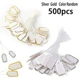 500pcs Mini Paper Labels Tags String DIY Display Ticket 25*13mm