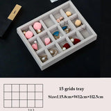 Gray DIY Jewelry Storage Case Organizer Earring Holder 3 Sizes Fit Most
