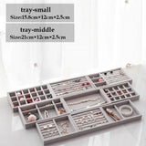 Gray DIY Jewelry Storage Case Organizer Earring Holder 3 Sizes Fit Most