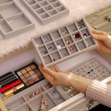 Gray DIY Jewelry Storage Case Organizer Earring Holder 3 Sizes Fit Most