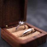 Rustic Wood Engagement Ring Bearer Box