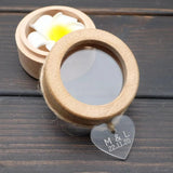 Personalized Rustic Ring Bearer Box, Wooden Holder Initials & Date