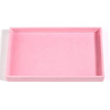 Pink Velvet Jewelry Display Case Earring Storage Organizer Box