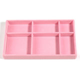 Pink Velvet Jewelry Display Case Earring Storage Organizer Box