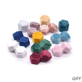 Velvet Double Ring Box for Wedding Ceremony