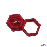 Velvet Double Ring Box for Wedding Ceremony