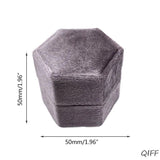 Velvet Double Ring Box for Wedding Ceremony