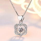 Rose Flower CZ Necklace in High Box