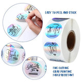 500pcs Thank You Label Stickers Holographic Silver Adhesive Business Labels