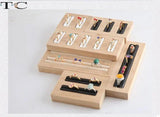 Bamboo Wooden Ring Display Tray Jewelry Counter