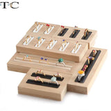 Bamboo Wooden Ring Display Tray Jewelry Counter