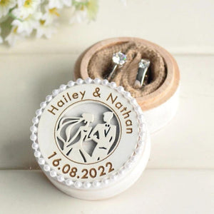 Personalized Wedding Rings Box for Ceremony