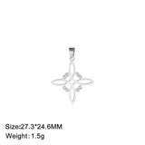 5pcs Witch Knot Charms Amulet Pendant Steel Necklace DIY Jewelry