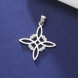 5pcs Witch Knot Charms Amulet Pendant Steel Necklace DIY Jewelry