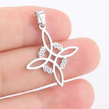 5pcs Witch Knot Charms Amulet Pendant Steel Necklace DIY Jewelry