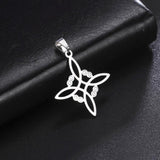 5pcs Witch Knot Charms Amulet Pendant Steel Necklace DIY Jewelry