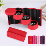 3-Layer Rotatable Flannel Jewelry Storage Box