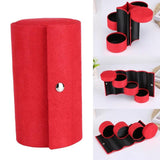 3-Layer Rotatable Flannel Jewelry Storage Box
