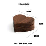 Walnut Wood Heart Ring Box Wedding Jewellery Box Proposal Engagement