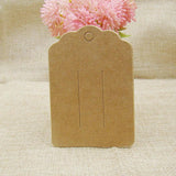 Hair Clip Blank Card 100pcs White/Kraft/Black Paper