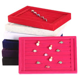Velvet Earring Ring Tray Organizer Holder Case Box