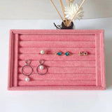 Velvet Earring Ring Tray Organizer Holder Case Box