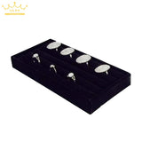 Velvet Ring Insert Jewelry Display Tray Holder Stand Case Organizer Storage Box