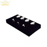 Velvet Ring Insert Jewelry Display Tray Holder Stand Case Organizer Storage Box