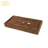Velvet Ring Insert Jewelry Display Tray Holder Stand Case Organizer Storage Box