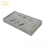 Velvet Ring Insert Jewelry Display Tray Holder Stand Case Organizer Storage Box