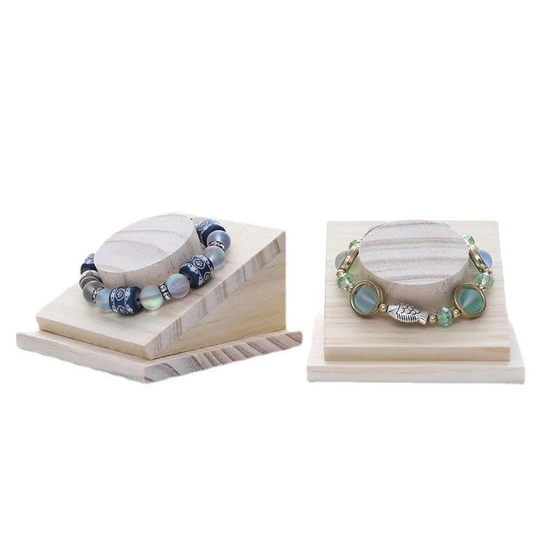 Wooden Bracelet Bangle Display Stand Holder Jewelry Organizer Rack
