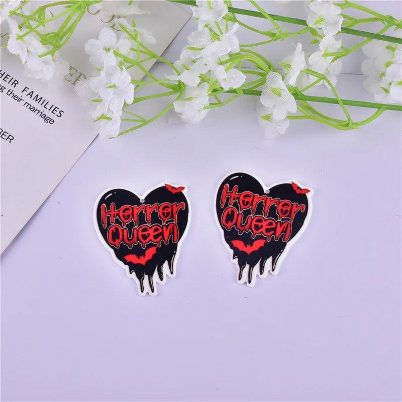 10pcs Halloween Skull Charms, DIY Jewelry Accessory for Keychain Earring Making