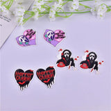 10pcs Halloween Skull Charms, DIY Jewelry Accessory for Keychain Earring Making
