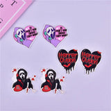 10pcs Halloween Skull Charms, DIY Jewelry Accessory for Keychain Earring Making