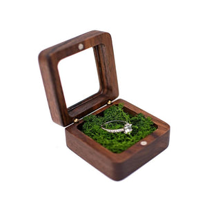 Wood Ring Box Jewelry Holder Engagement Ring Box