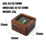 Wood Ring Box Jewelry Holder Engagement Ring Box