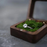Wood Ring Box Jewelry Holder Engagement Ring Box