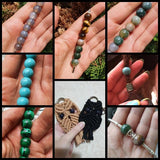 10pcs Natural Stone Beads Charm Pendant for Jewelry Making, Hole 5mm