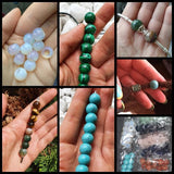 10pcs Natural Stone Beads Charm Pendant for Jewelry Making, Hole 5mm