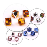 Austrian Crystal Square Beads 6/8mm Glass Cube Faceted Bead