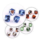 Austrian Crystal Square Beads 6/8mm Glass Cube Faceted Bead