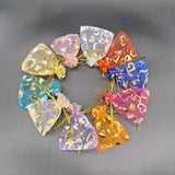 100pcs Heart Love Rose Organza Gift Bags Wedding Jewelry Pouch Drawstring