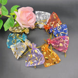 100pcs 7x9 9x12 Love Heart Organza Bags Pouches Drawstring Jewelry Packing Bag
