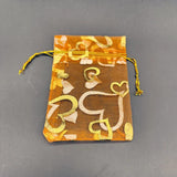 100pcs 7x9 9x12 Love Heart Organza Bags Pouches Drawstring Jewelry Packing Bag