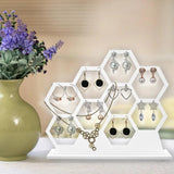 Natural Wood Earring Display Stand Holds 9 Earrings